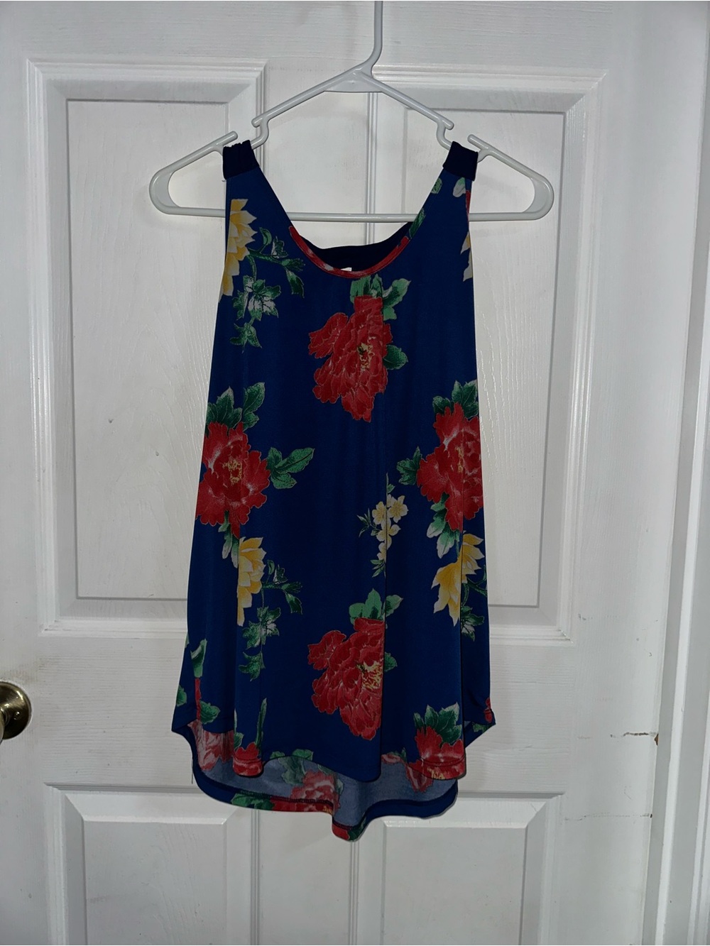 Knapp Studio Blue Floral Top Size XL